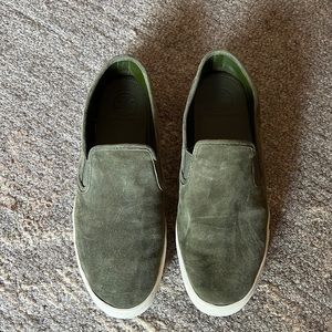Tory Burch Green Suede Slip On Sneakers 10.5